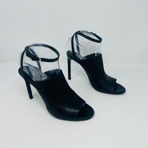 Vince‎ Grace in Black-Ankle strap Peeptoe-Size 7.5